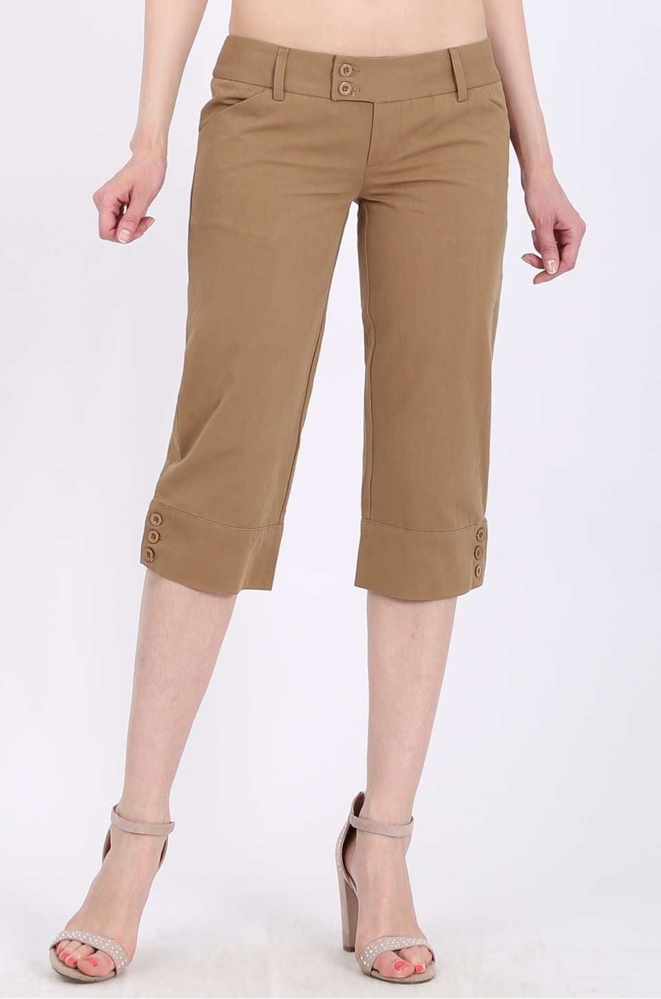 Heidi cropped pants in Khaki